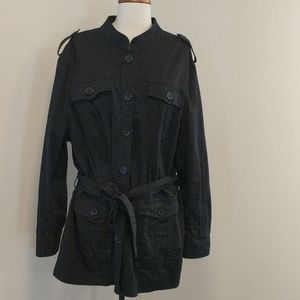H & M BB cotton black safari jacket